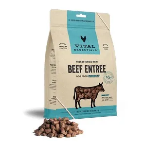 14oz Vital Essentials Freeze Dried Beef Mini Nibs - Treat